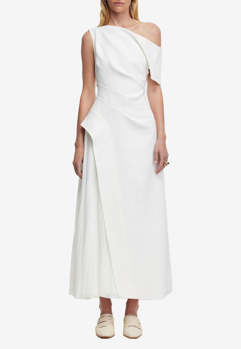 Acler Sudden One-Shoulder Midi Dress White AS2410035D-IVORYWHITE