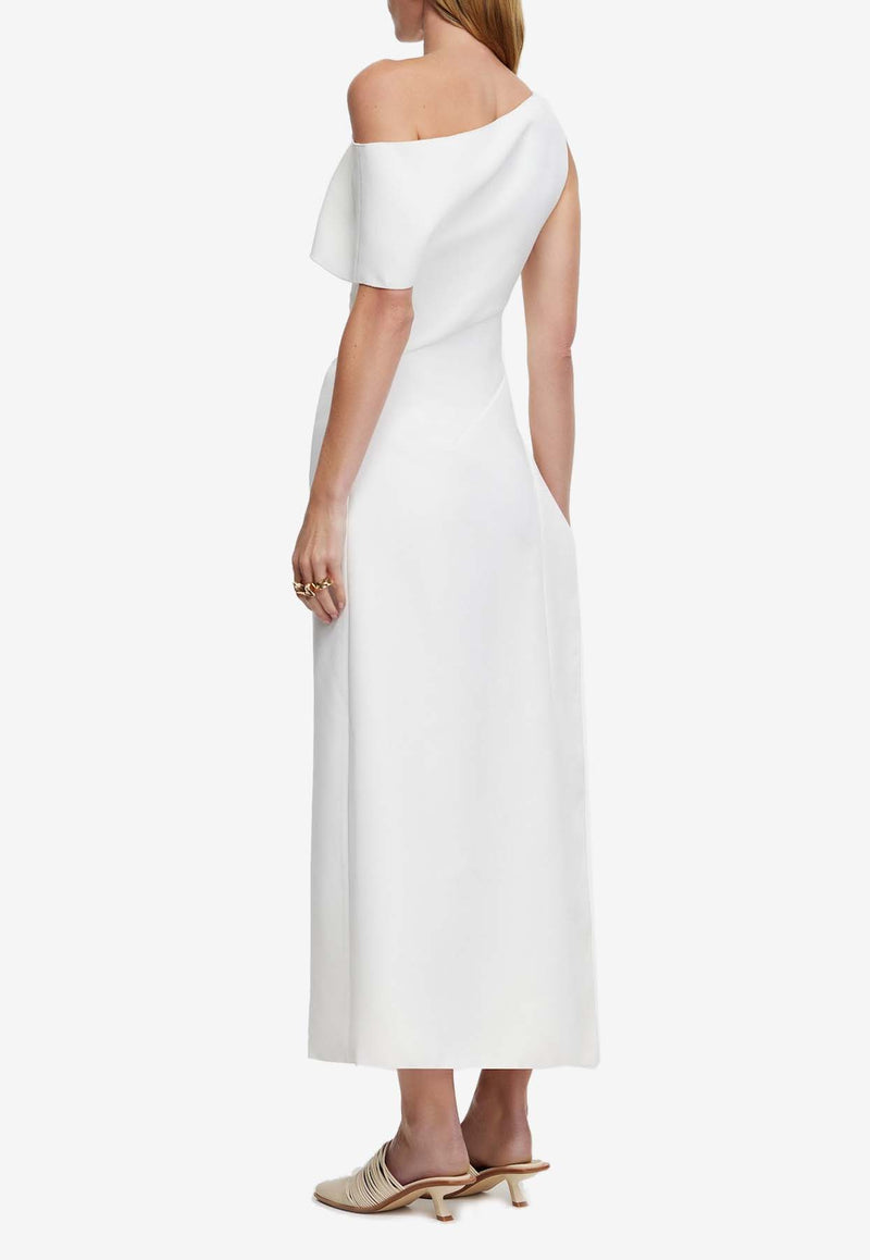 Acler Sudden One-Shoulder Midi Dress White AS2410035D-IVORYWHITE