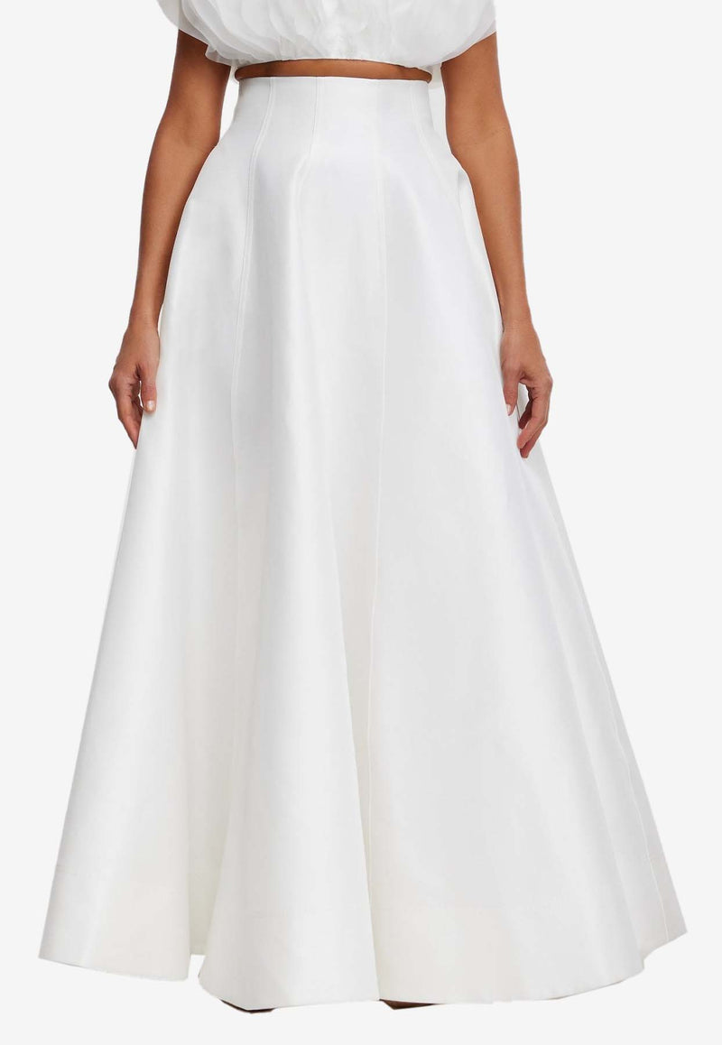 Acler Warburton Satin Maxi Skirt White AS2410147S-IVORYWHITE