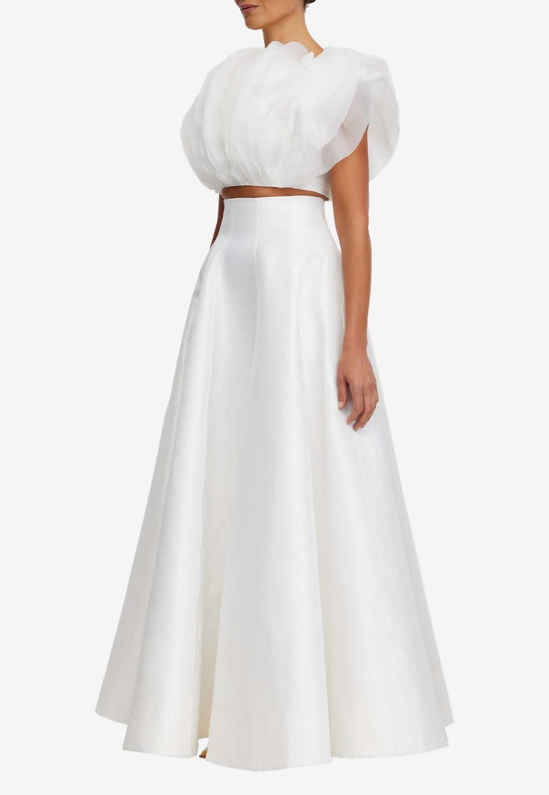 Acler Warburton Satin Maxi Skirt White AS2410147S-IVORYWHITE