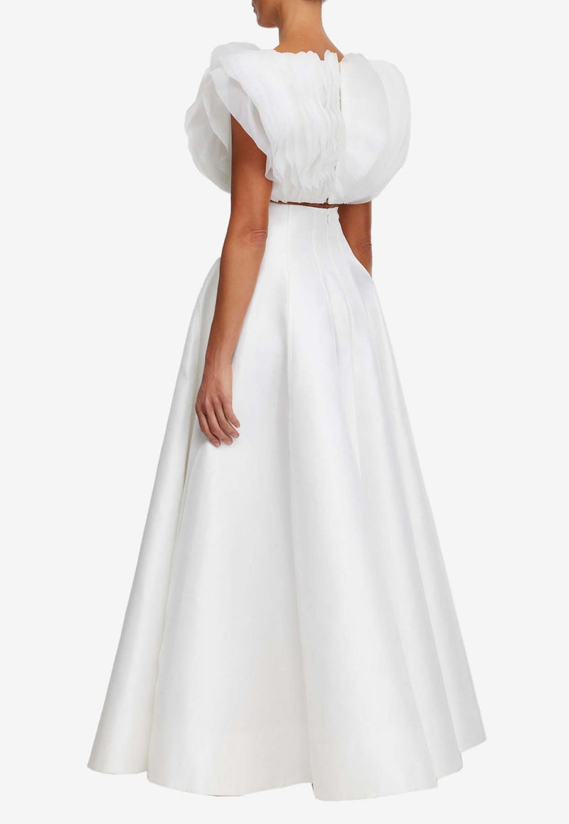 Acler Warburton Satin Maxi Skirt White AS2410147S-IVORYWHITE