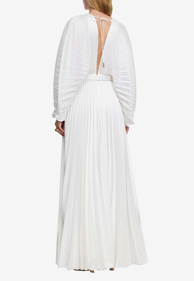 Acler Wonastow Plisse Maxi Dress White AS2410152D-IVORYWHITE