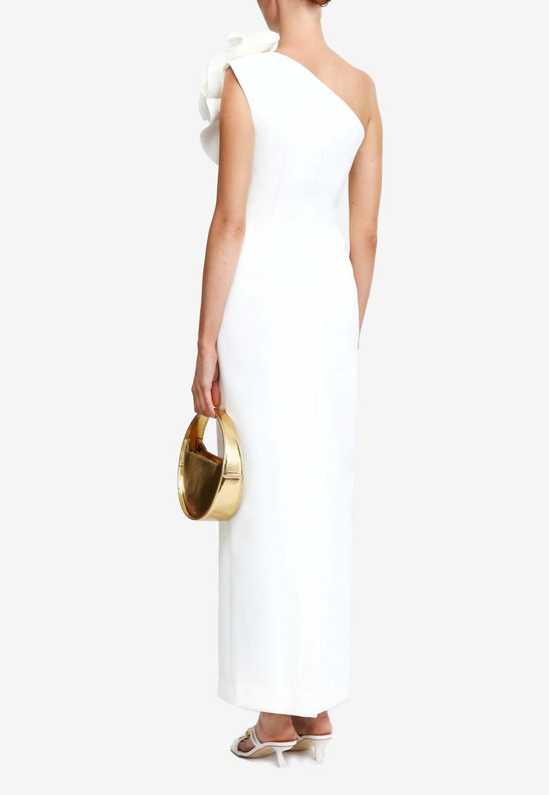 Acler Wynyard One-Shoulder Maxi Dress White AS2410153D-IVORYWHITE