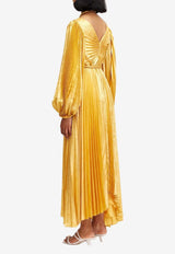 Acler Lanesfield Metallic Maxi Dress Gold AS2410187D-HONEYGOLD METALLICGOLD