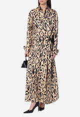 Sportmax Astoria Leopard Print Midi Dress Beige ASTORIACO/Q_SPORM-002