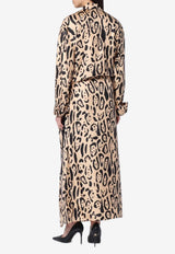 Sportmax Astoria Leopard Print Midi Dress Beige ASTORIACO/Q_SPORM-002