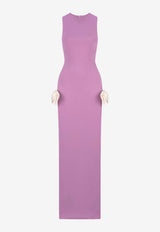 Atoir Jana Bow Embellished Maxi Dress Purple AT230859LILAC/LAVENDAR