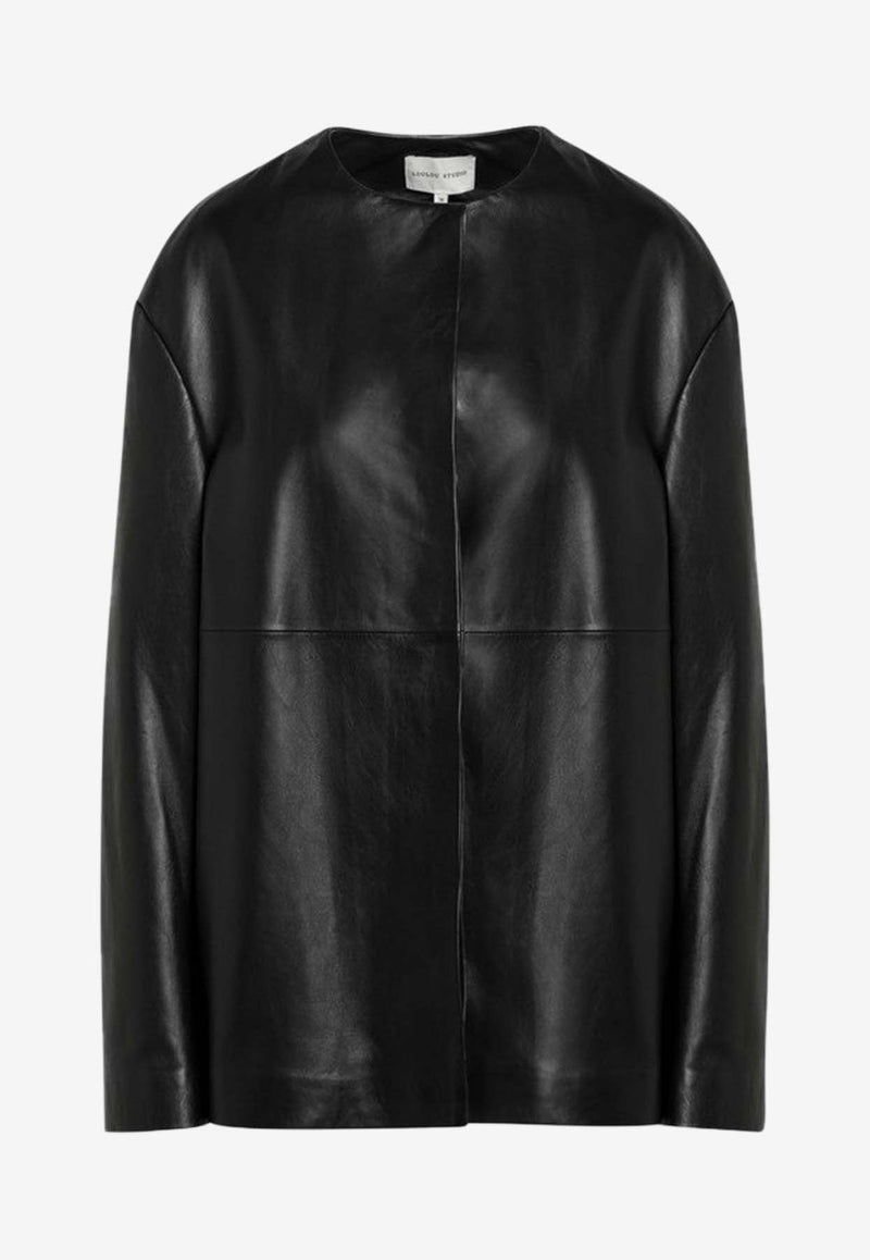 Loulou Studio Atalia Leather Jacket Black ATALIALE/Q_LOULO-BLK