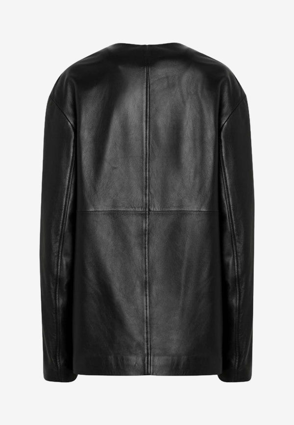 Loulou Studio Atalia Leather Jacket Black ATALIALE/Q_LOULO-BLK