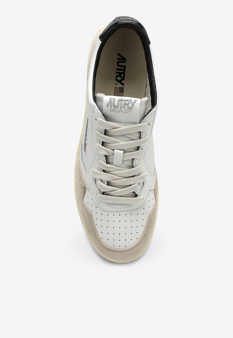 Autry Medalist Leather and Suede Sneakers White AULMMA04/P_AUTRY-MA04