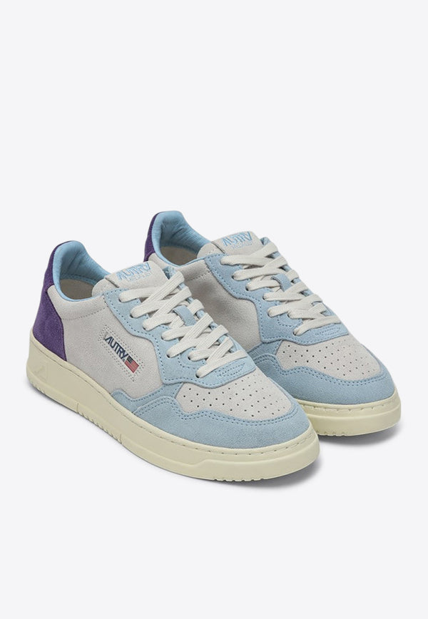 Autry Medalist Suede and Leather Sneakers Light Blue AULWTS02/Q_AUTRY-TS02