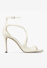 Jimmy Choo Azia 95 Sandals in Patent Leather AZIA 95 PAT LATTE