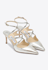 Jimmy Choo Azia 75 Pointed Pumps AZIAPUMP75GLE/P_JIMCH-CH Champagne