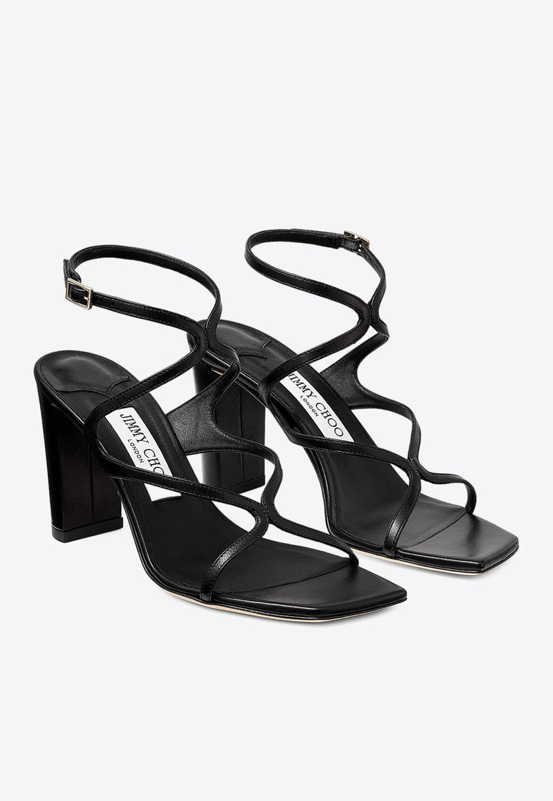 Jimmy Choo Azie 85 Sandals in Nappa Leather AZIE 85 NAP BLACK