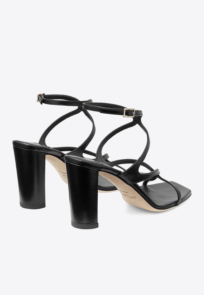 Jimmy Choo Azie 85 Sandals in Nappa Leather AZIE 85 NAP BLACK