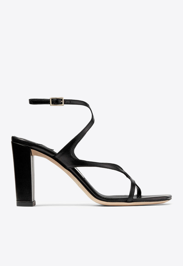 Jimmy Choo Azie 85 Sandals in Nappa Leather AZIE 85 NAP BLACK