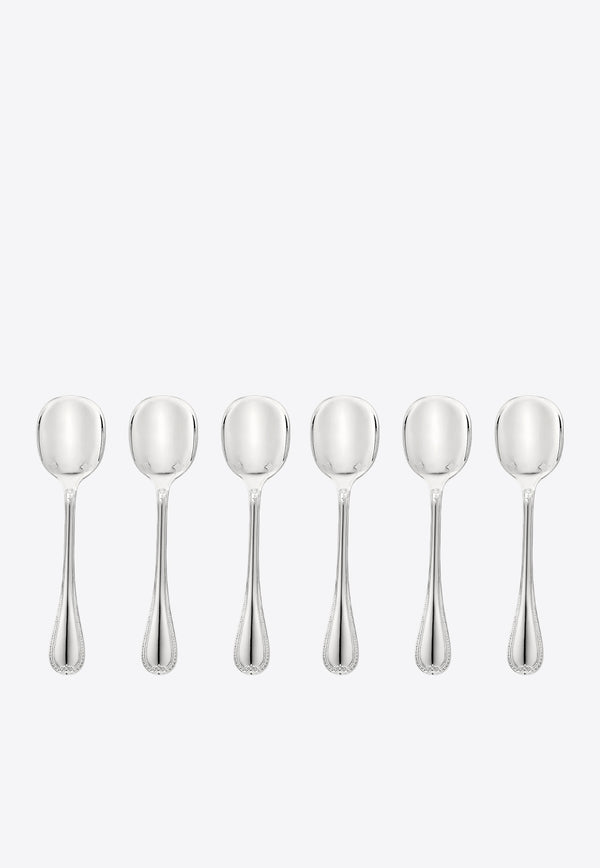 Christofle Malmaison Silver-Plated Ice cream Spoons - Set of 6 Silver B00018035x6