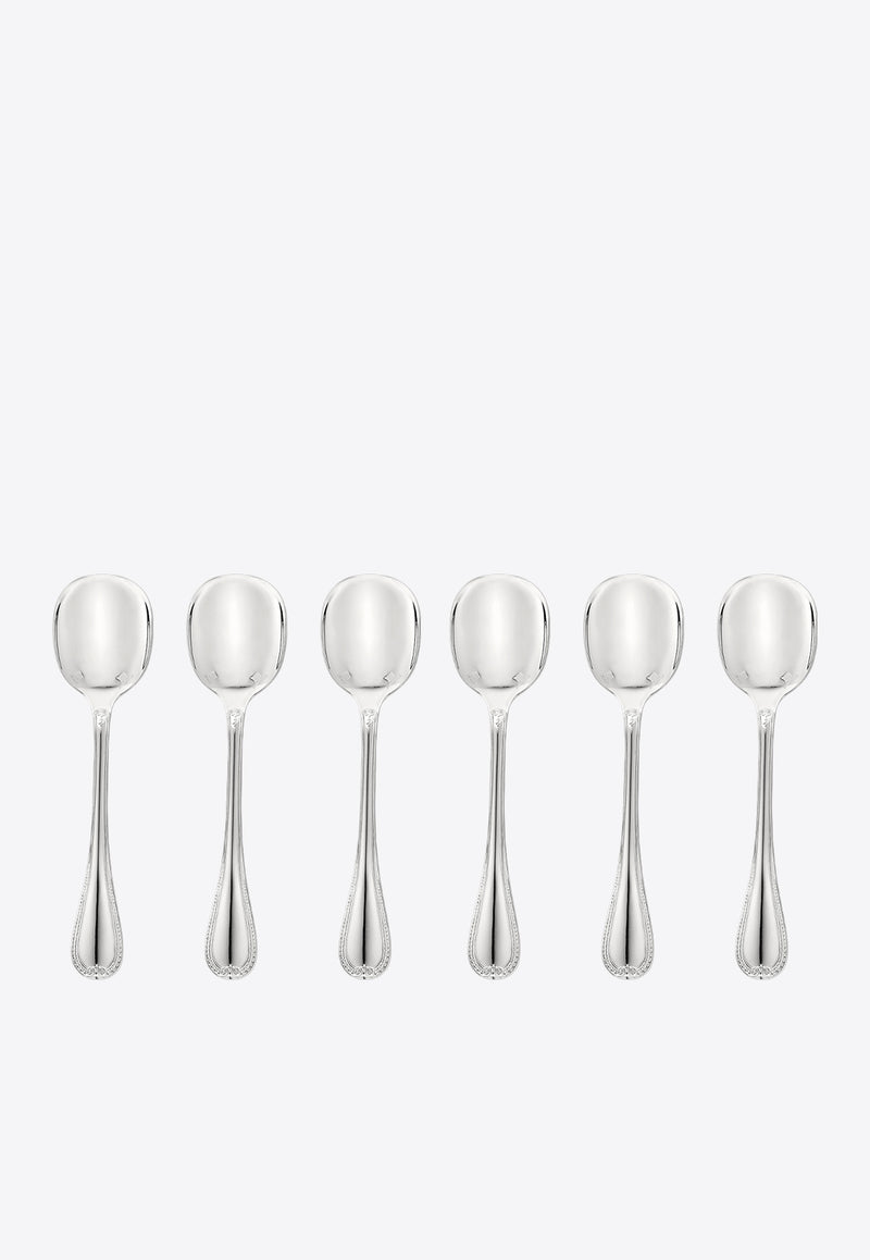 Christofle Malmaison Silver-Plated Ice cream Spoons - Set of 6 Silver B00018035x6