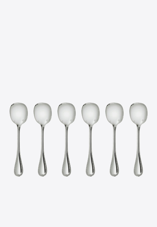 Christofle Malmaison Silver-Plated Ice cream Spoons - Set of 6 Silver B00018035x6