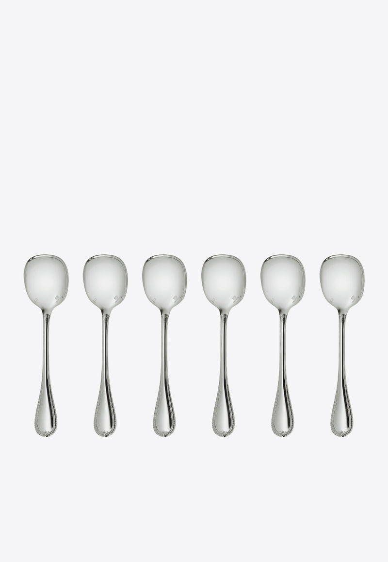 Christofle Malmaison Silver-Plated Ice cream Spoons - Set of 6 Silver B00018035x6