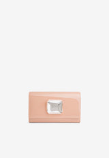 Gianvito Rossi Jaipur Maxi Gemstone Clutch in Patent Leather B00056 MJAIP VERPEAH PATENT PEACH