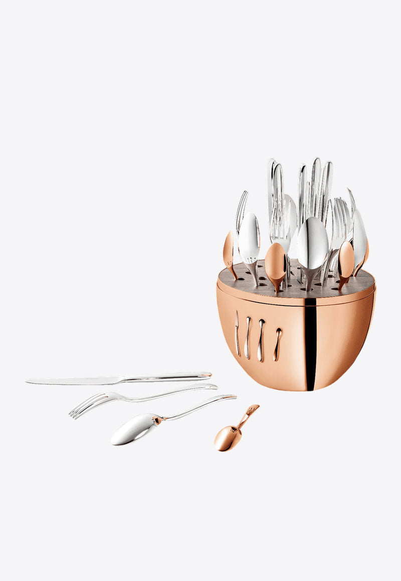 Christofle Mood Precious Flatware Set - Set of 24 Rose Gold B00065399