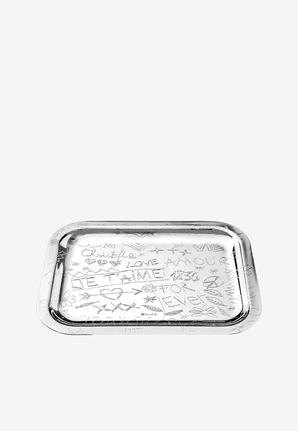 Christofle Graffiti Rectangular Tray Silver B04200440