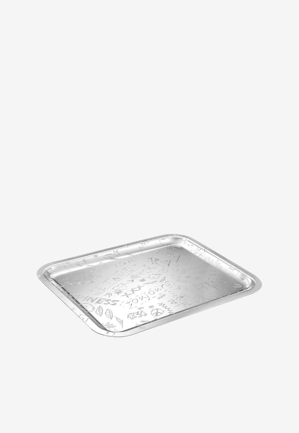 Christofle Graffiti Rectangular Tray Silver B04200445