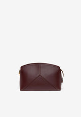 Victoria Beckham Victoria Calf Leather Clutch Bordeaux B224AAC005644ABURGUNDY