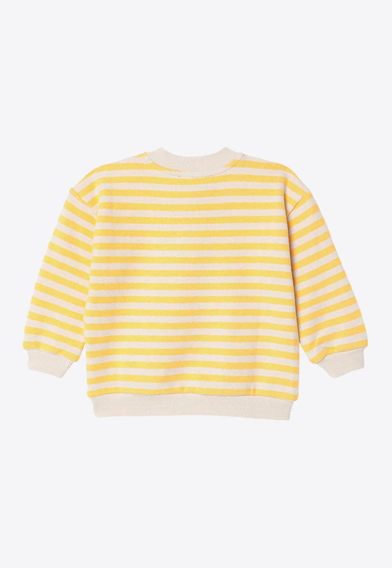 Bobo Choses Babies Cherry Striped Sweatshirt Yellow B224AB037CO/P_BOBO-761