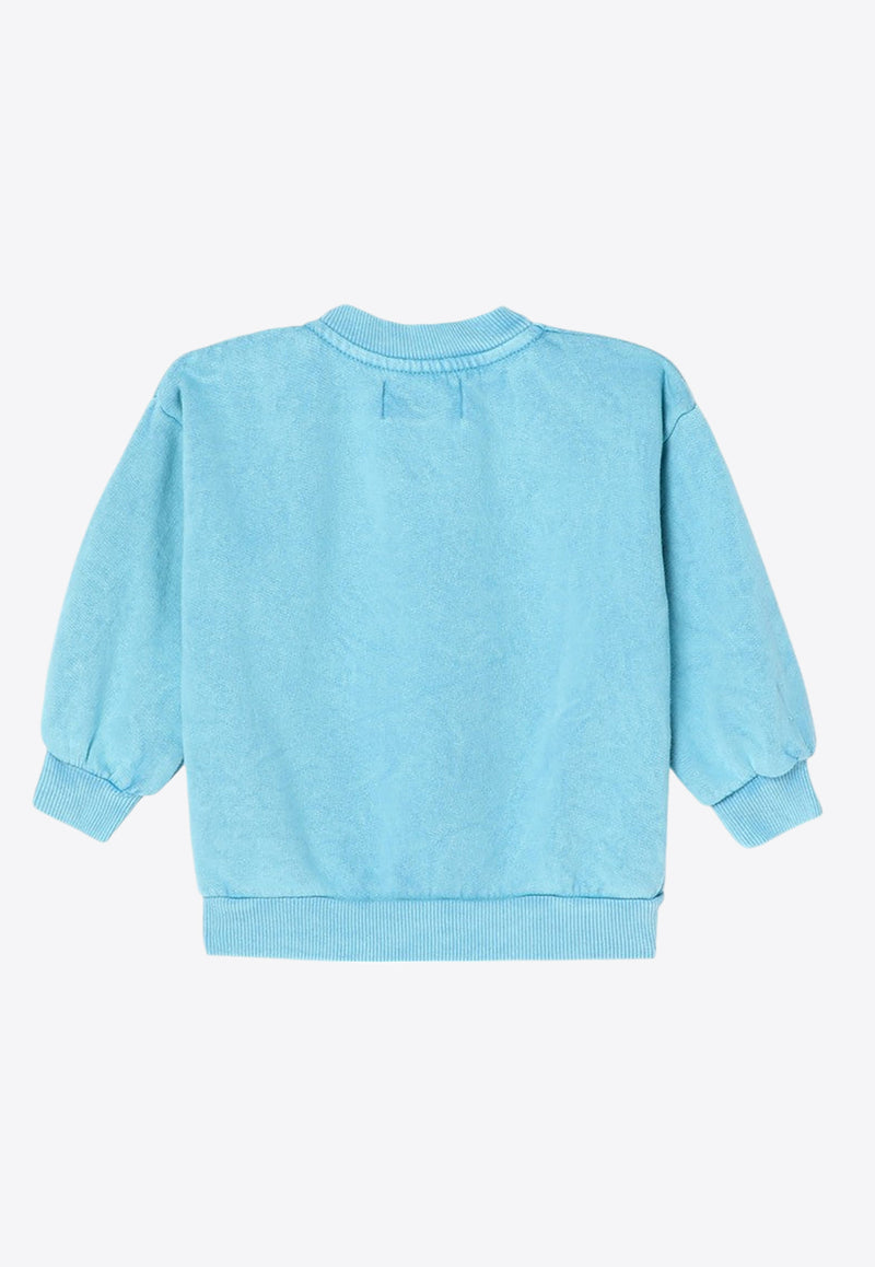 Bobo Choses Babies Ghost Print Sweatshirt Light Blue B224AB046CO/P_BOBO-451