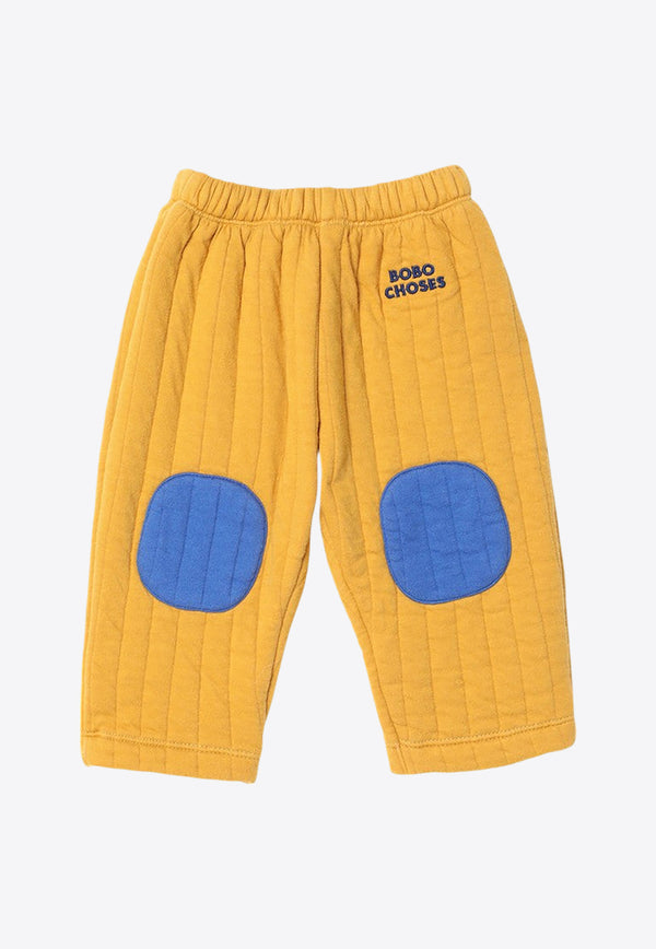 Bobo Choses Babies Quilted Track Pants Yellow B224AB067CO/P_BOBO-211