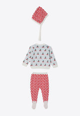 Bobo Choses Baby Girls All-Over Cherry Knitted Gift Set - Set of 3  Multicolor B224AB107CO/P_BOBO-611