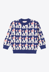 Bobo Choses Boys Fairy Dog Intarsia Knit Sweater Navy B224AC114CO/P_BOBO-199