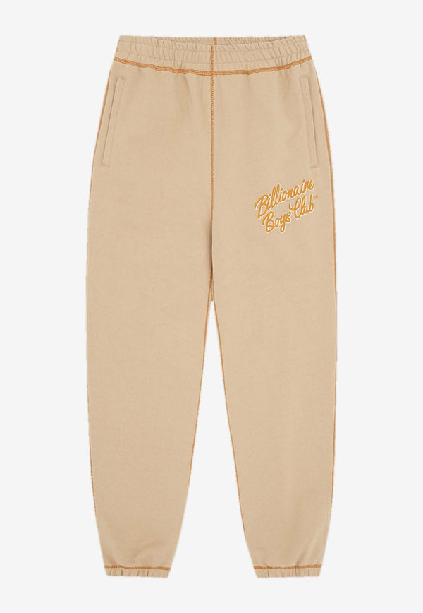 Billionaire Boys Club Script Logo Print Track Pants Tan B24110TAN