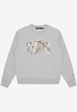 Billionaire Boys Club Camo Logo Print Crewneck Sweatshirt Gray B24122GREY