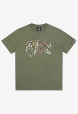 Billionaire Boys Club Camo Logo Print Crewneck T-shirt Green B24133GREEN