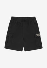 Billionaire Boys Club Logo Embroidered Cargo Shorts Black B24217BLACK