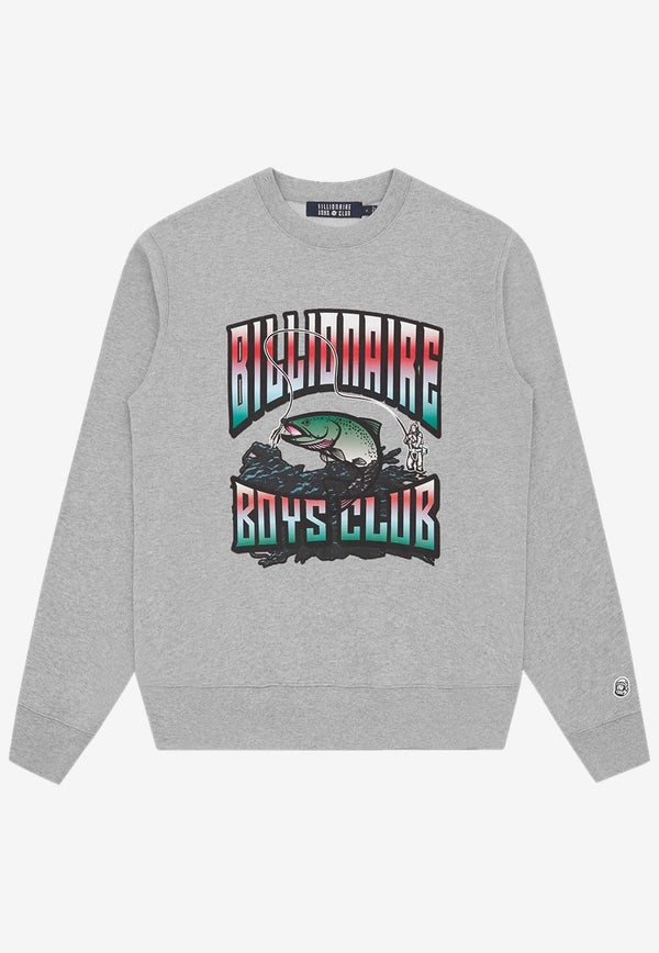 Billionaire Boys Club Big Catch Printed Sweatshirt Gray B24230GREY