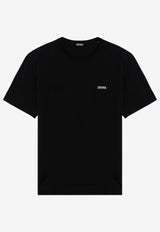 ZEGNA Logo Print Crewneck T-shirt Black B760E7360A5/P_ZEGNA-K09