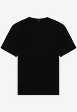 ZEGNA Logo Print Crewneck T-shirt Black B760E7360A5/P_ZEGNA-K09