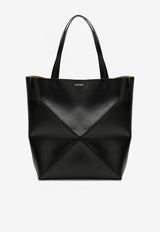 Loewe XL Puzzle Fold Calf Leather Tote Bag Black B933Q18X01LE/Q_LOEW-1100