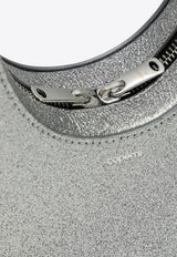 Coperni Mini Swipe Glittered Hobo Bag Silver BA01BISF6008LE/P_COPE-SLV