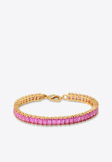 Crystal Haze Jewelry Baguette Crystal Embellished Bracelet Pink BAGUTTEBRACELETPINK