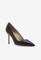 Manolo Blahnik BB 90 Calf Leather Pumps Black BB 90 BLACK 0015 0511 0009