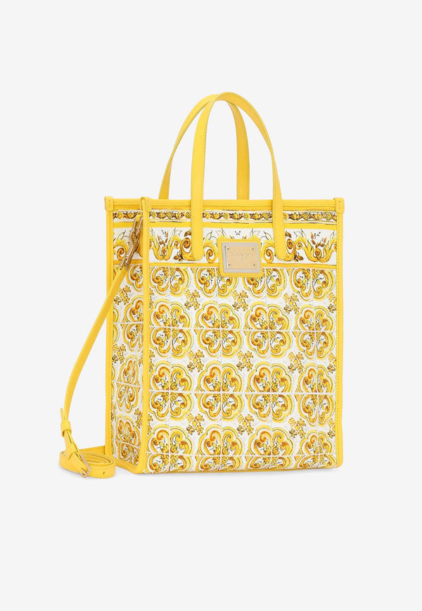 Dolce 
Gabbana Medium Majolica Print Tote Bag BB2259 AP026 HG3OB Yellow