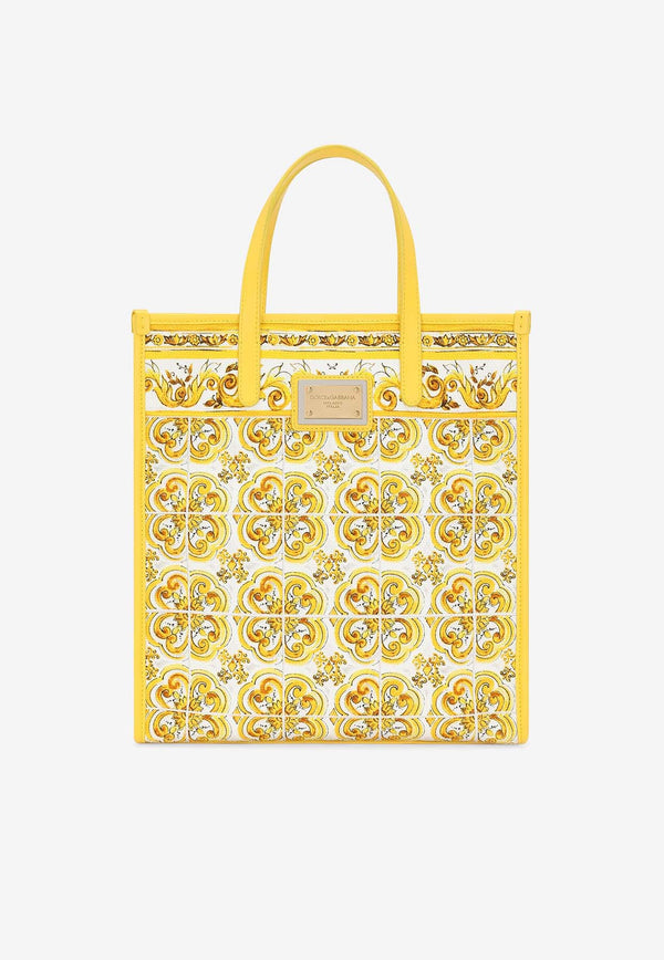 Dolce 
Gabbana Medium Majolica Print Tote Bag BB2259 AP026 HG3OB Yellow