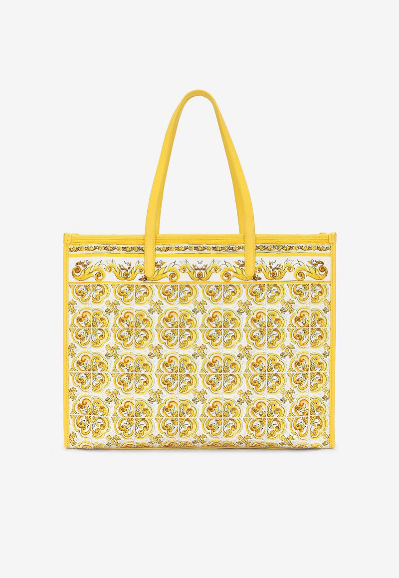 Dolce 
Gabbana Large Majolica Print Tote Bag BB2274 AP026 HG3OB Yellow