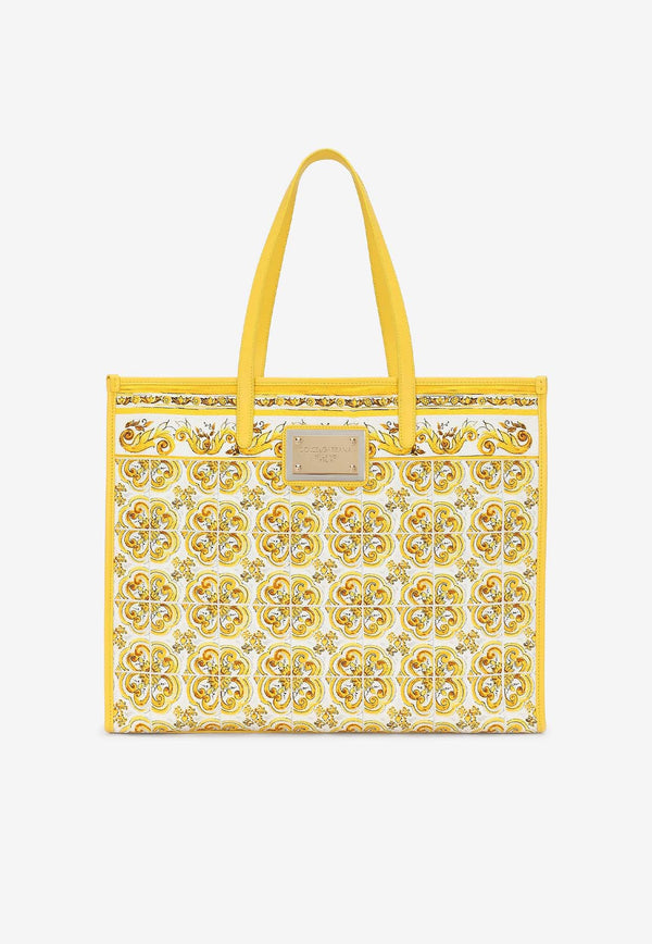 Dolce 
Gabbana Large Majolica Print Tote Bag BB2274 AP026 HG3OB Yellow