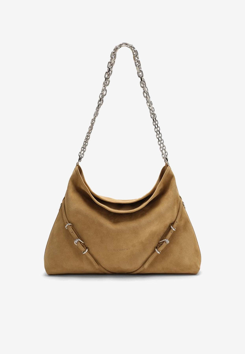 Givenchy Medium Voyou Suede Shoulder Bag Beige BB50Y4B1WT/O_GIV-231